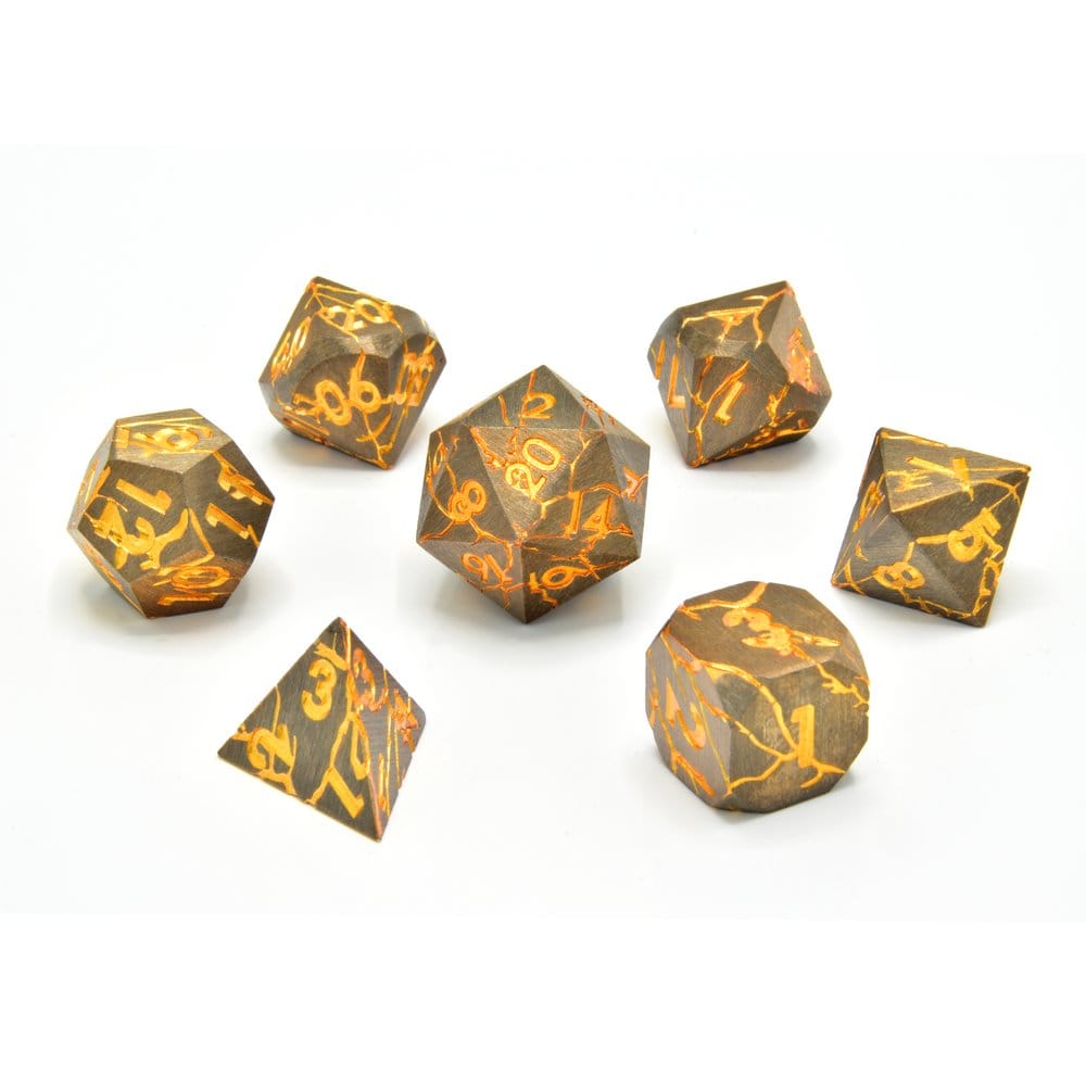 CritStones Metal Dice Set Marred Midas (7) - MangaShop.ro