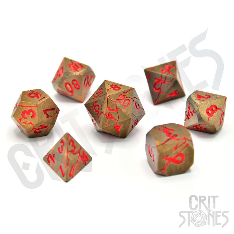 CritStones Metal Dice Set Rage Within (7) - MangaShop.ro