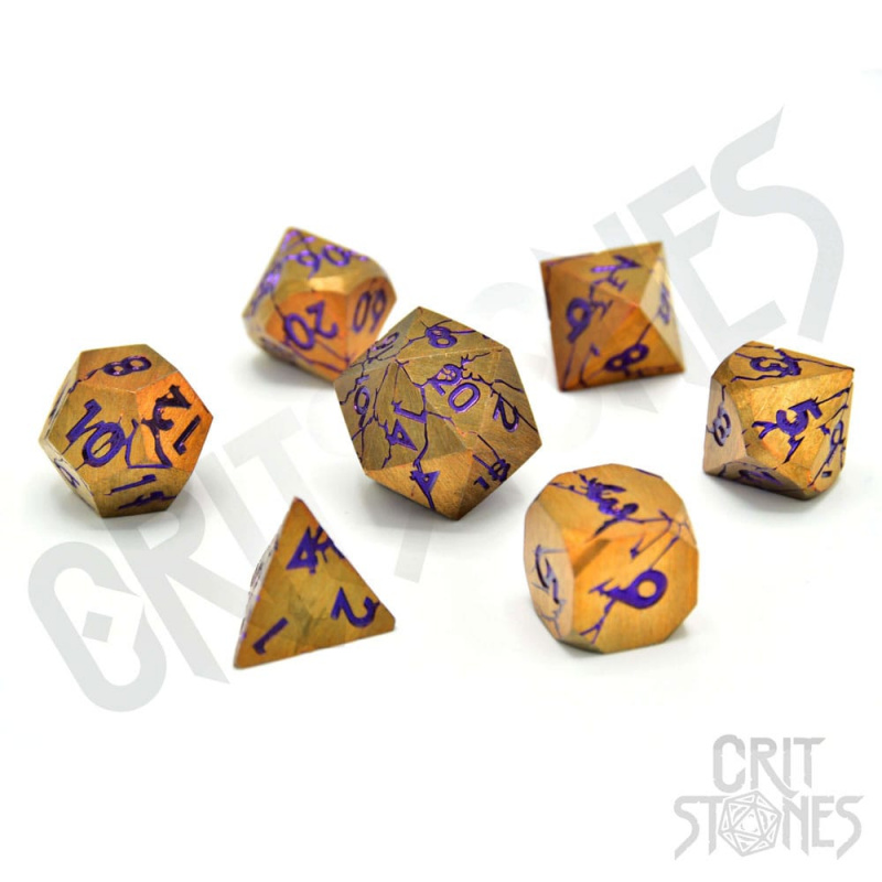 CritStones Metal Dice Set Shattered Sigils (7) - MangaShop.ro