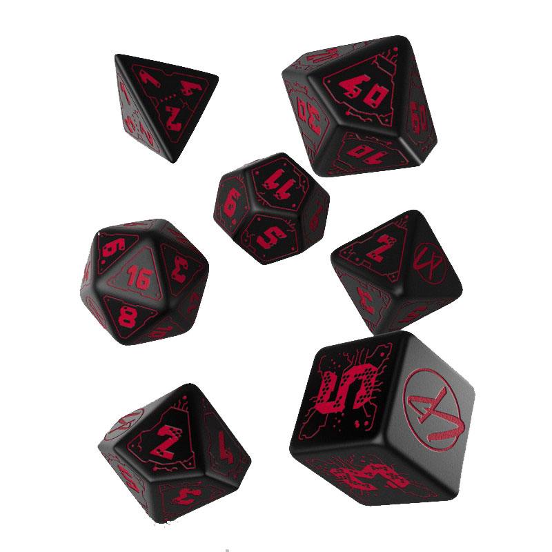 Cyberpunk Edition Dice Set Blood over Chrome (7) - MangaShop.ro