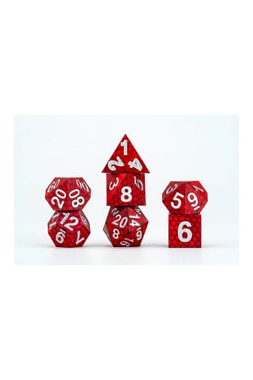 Dragon Storm Sharp Edge Silicone Dice Set Red Dragon Scales (7) - MangaShop.ro