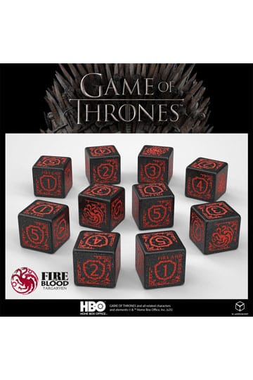 Game of Thrones Dice Set Targaryen 10xD6 (10) - MangaShop.ro