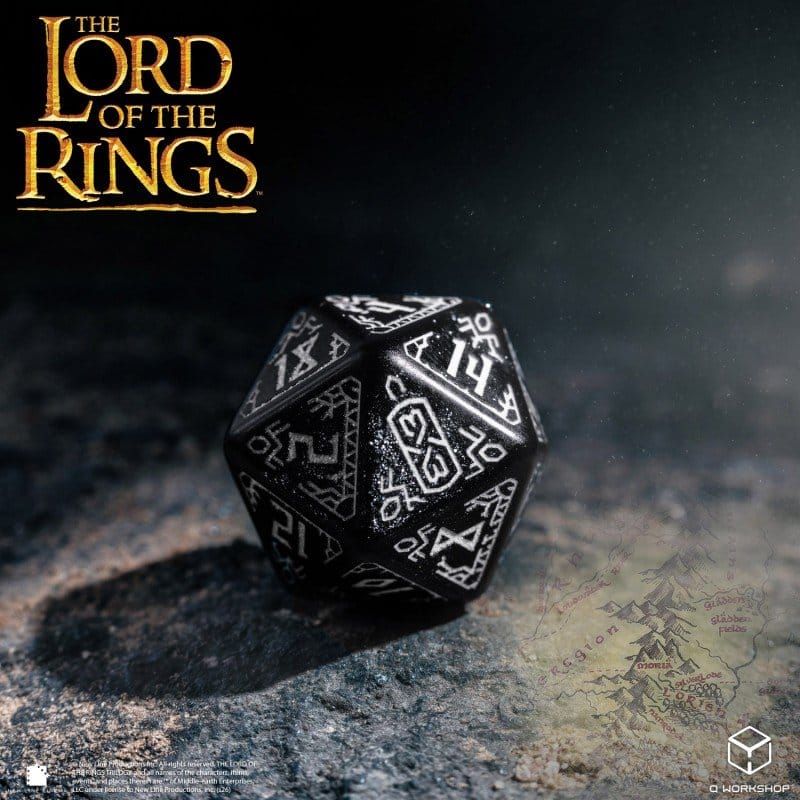 The Lord of the Rings Dice Set of 7 Moria (Glow in the Dark) - MangaShop.ro