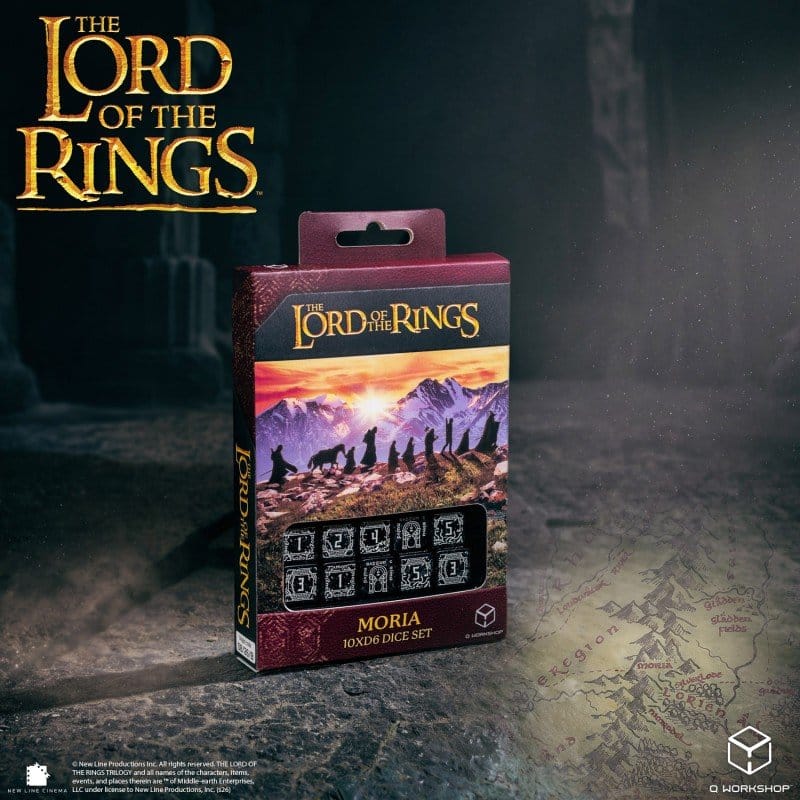 The Lord of the Rings: 10 D6 Dice Set Moria (Glow in the dark) - MangaShop.ro