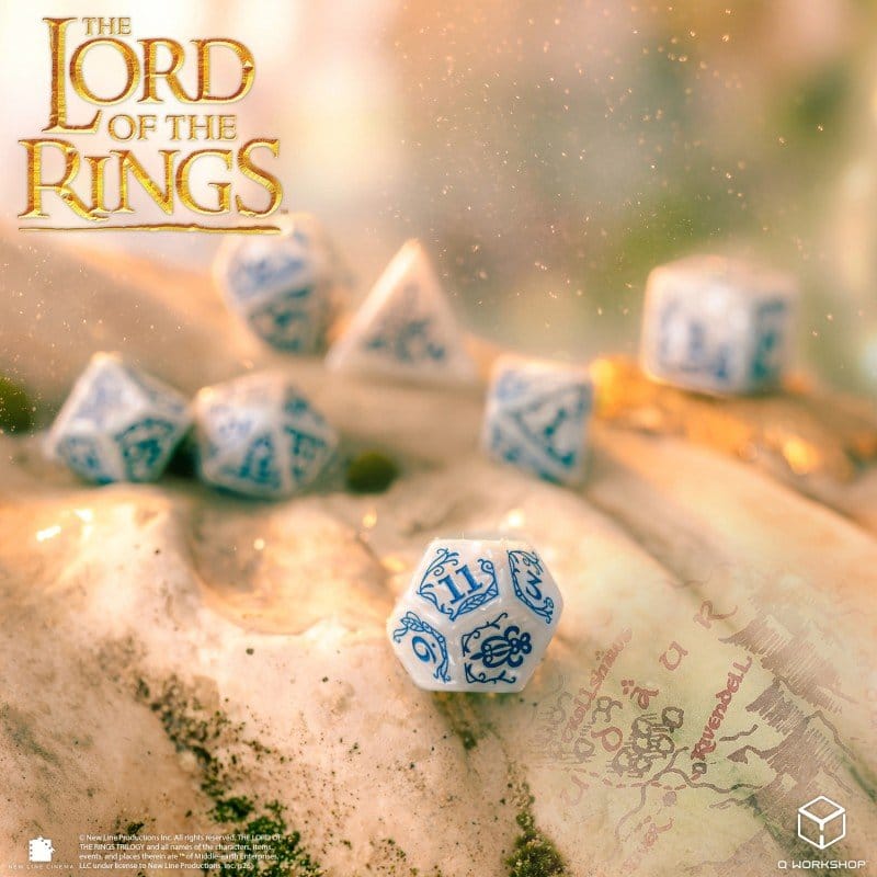 The Lord of the Rings Dice Set of 7 Rivendell (Stone) - MangaShop.ro