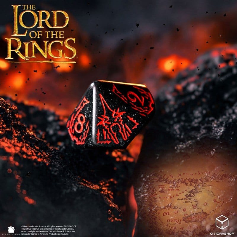 The Lord of the Rings Dice Set of 7 Mordor - MangaShop.ro