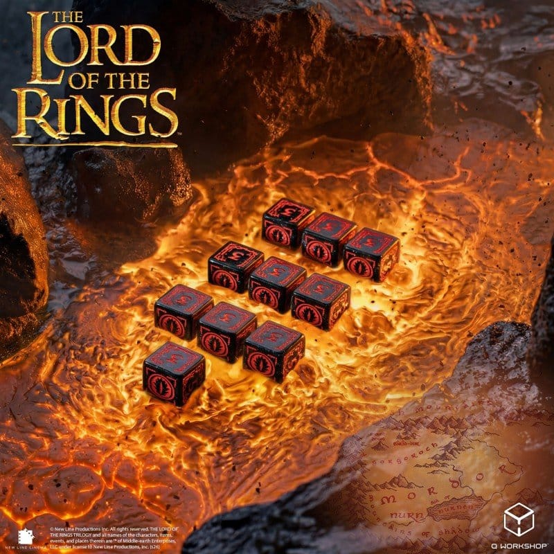 The Lord of the Rings: 10 D6 Dice Set Mordor - MangaShop.ro