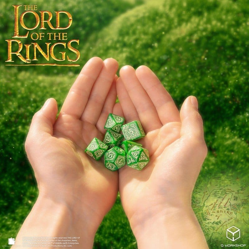 The Lord of the Rings Dice Set of 7 Shire - MangaShop.ro