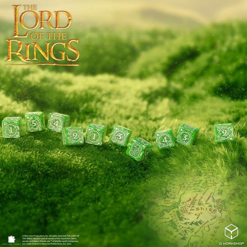 The Lord of the Rings: 10 D6 Dice Set Shire - MangaShop.ro