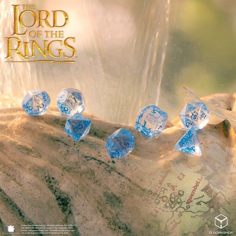 The Lord of the Rings Dice Set of 7 Rivendell (Water) - MangaShop.ro