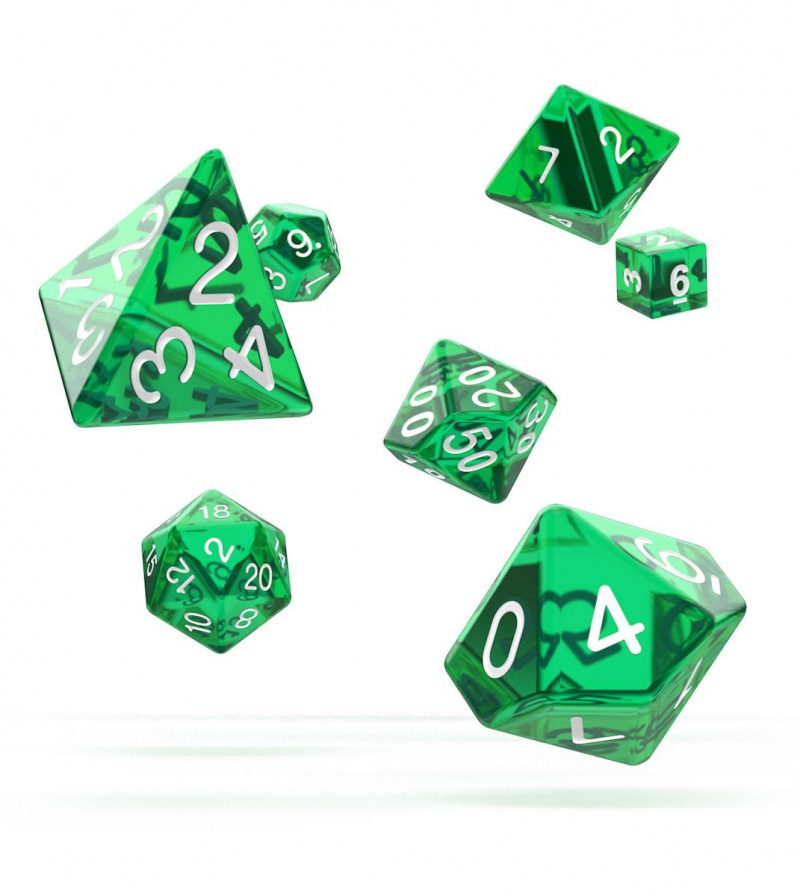Oakie Doakie Dice RPG Set Translucent - Green (7) - MangaShop.ro