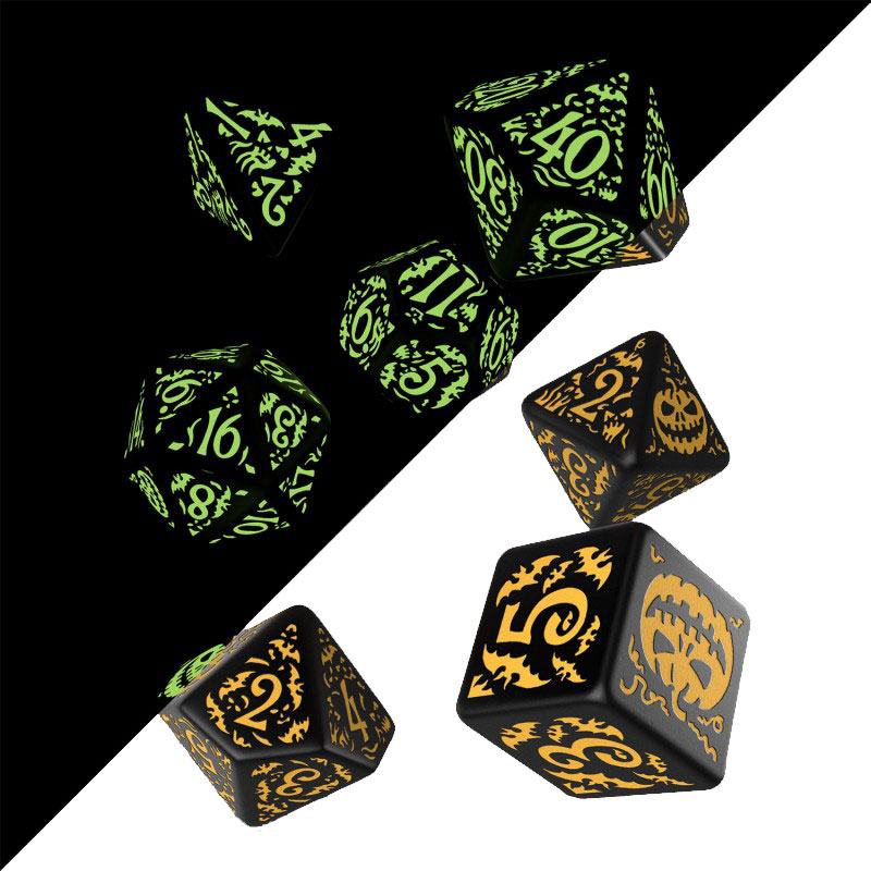 Halloween Dice Set Pumpkin Jack O'Lantern (7) - MangaShop.ro