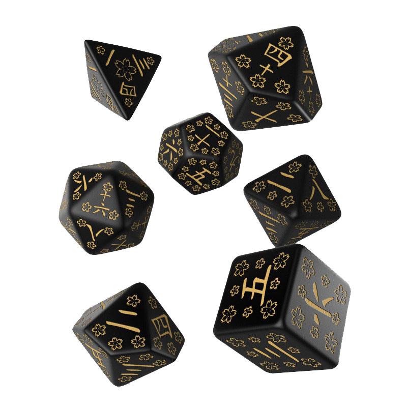 Japanese Dice Set Deep Night Firefly (7) - MangaShop.ro