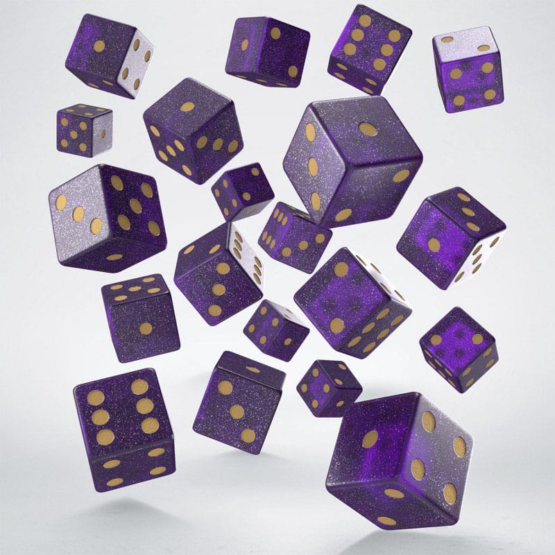 Q Workshop Dice Set Full Pack D6 Shimmering Purple (20) - MangaShop.ro