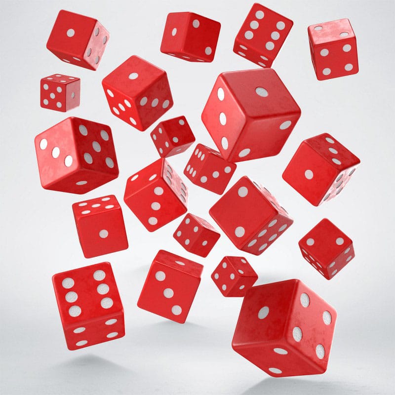 Q Workshop Dice Set Full Pack D6 Red (20) - MangaShop.ro