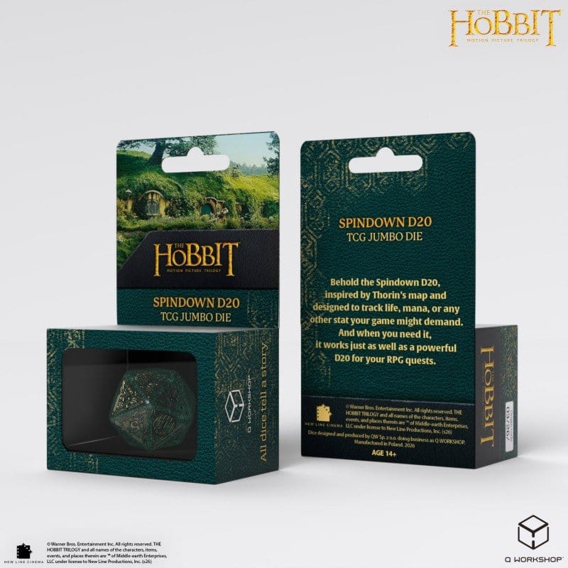 The Hobbit Spindown Jumbo Die Verdant TCG D20 - MangaShop.ro
