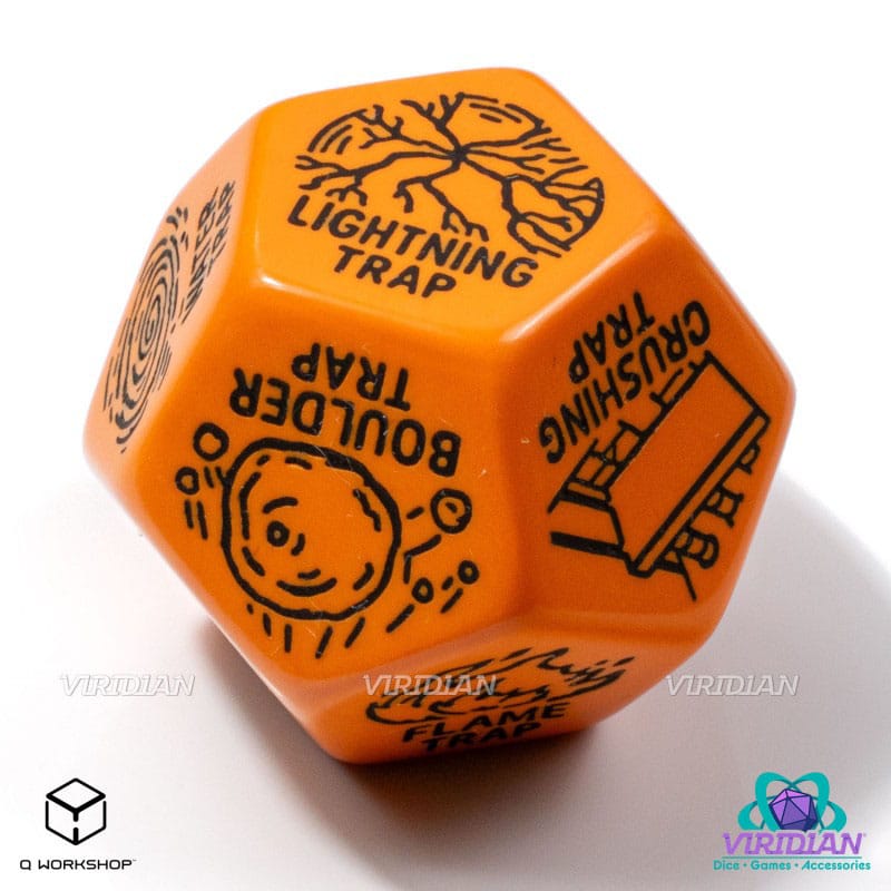 Viridian Jumbo Dice Trap Generator Die D12 Orange - MangaShop.ro