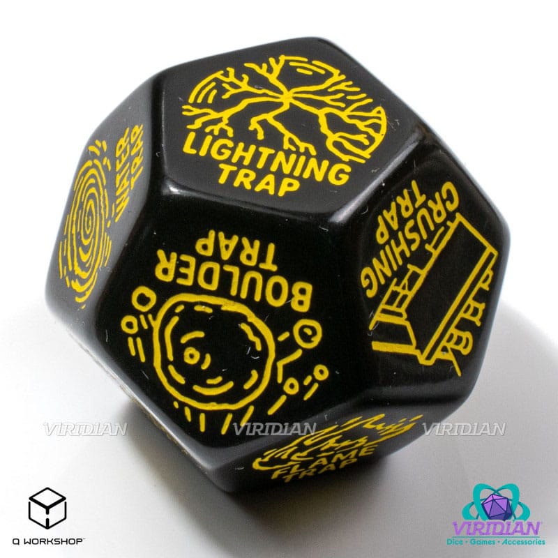 Viridian Jumbo Dice Trap Generator Die D12 Black - MangaShop.ro