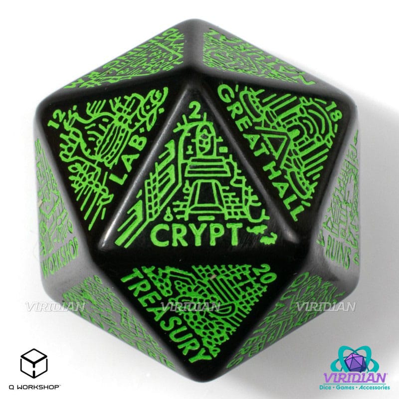 Viridian Jumbo Dice Dungeon Room Generator D20 Black - MangaShop.ro