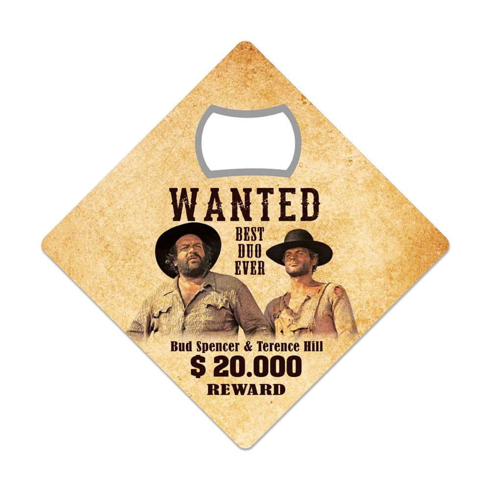 Bud Spencer & Terence Hill Bottle Opener Fridge Magnet Wanted - MangaShop.ro