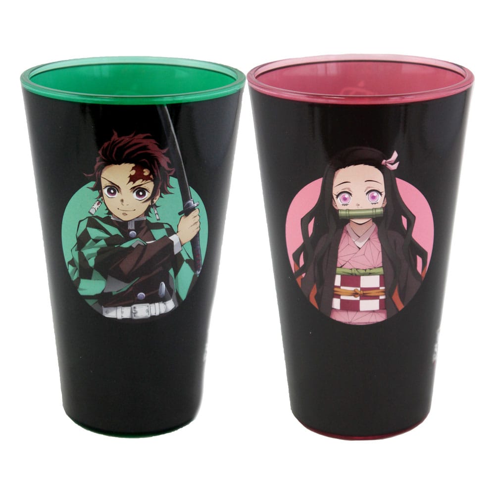 Demon Slayer Drinking Glasses 2-Pack Tanjiro & Nezuko 473 ml - MangaShop.ro