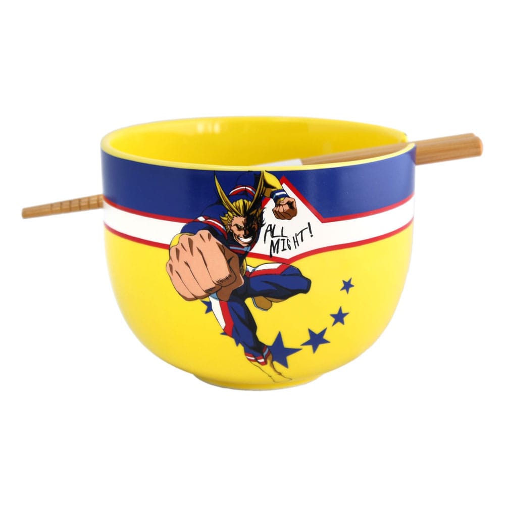 My Hero Academia Ramen Bowl with Chopsticks All Might 414 ml - MangaShop.ro