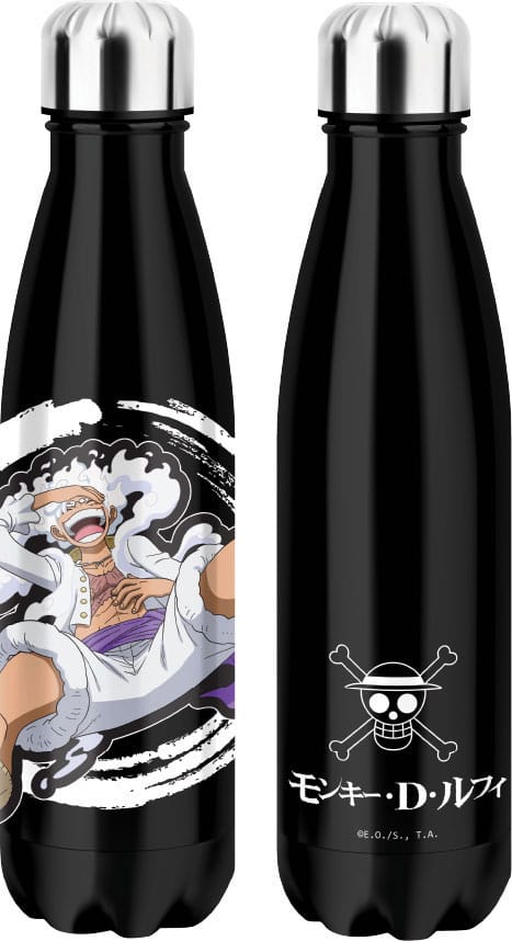 One Piece Thermo Water Bottle Luffy Gear 5 Black - MangaShop.ro