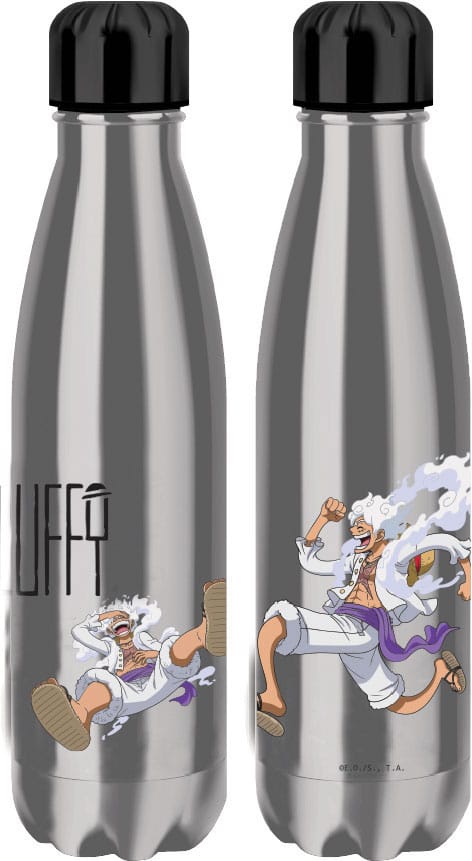 One Piece Thermo Water Bottle Luffy Gear 5 Silver - MangaShop.ro