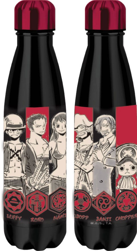 One Piece Thermo Water Bottle Red - MangaShop.ro
