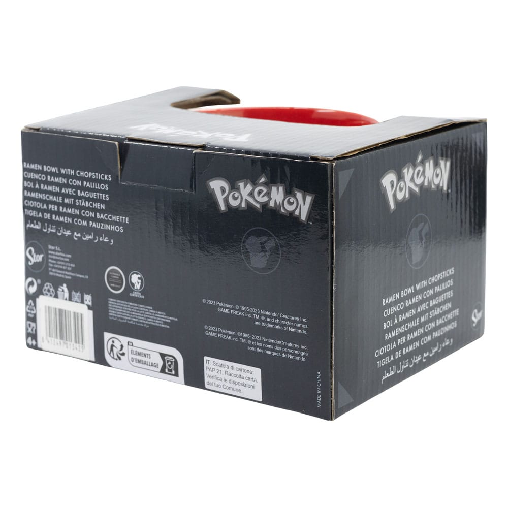 Pokemon Ramen Bowl with Chopsticks Face - MangaShop.ro
