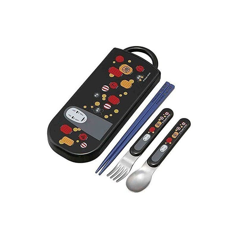 Spirited Away Chopsticks & Spoon & Fork Set No Face & Lantern - MangaShop.ro