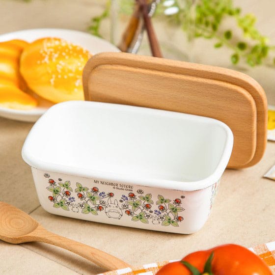 My Neighbor Totoro butter dish with wooden lid Soot Sprites 500 ml - MangaShop.ro
