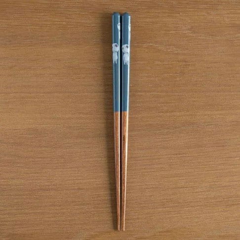 Studio Ghibli lacquered Chopsticks sketches Princess Mononoke Kodama dark blue 21 cm - MangaShop.ro