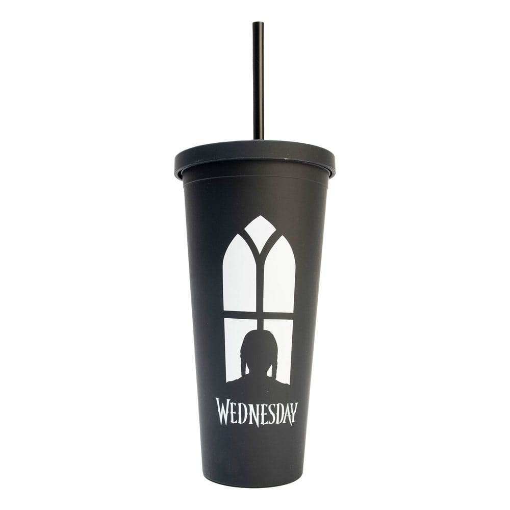 Wednesday Tumbler with Straws 485 ml - MangaShop.ro