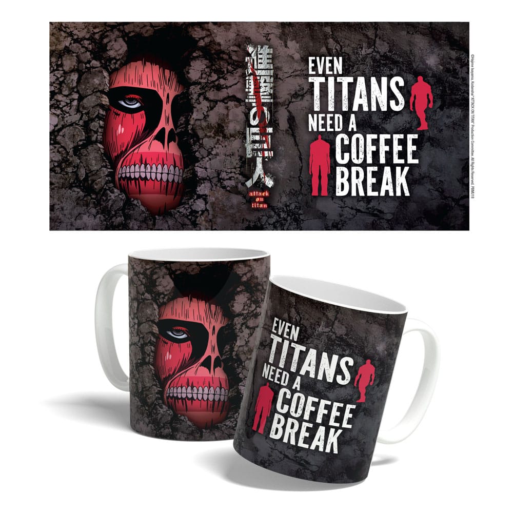 Attack on Titan Mug Titan Coffee Break Time 325 ml - MangaShop.ro