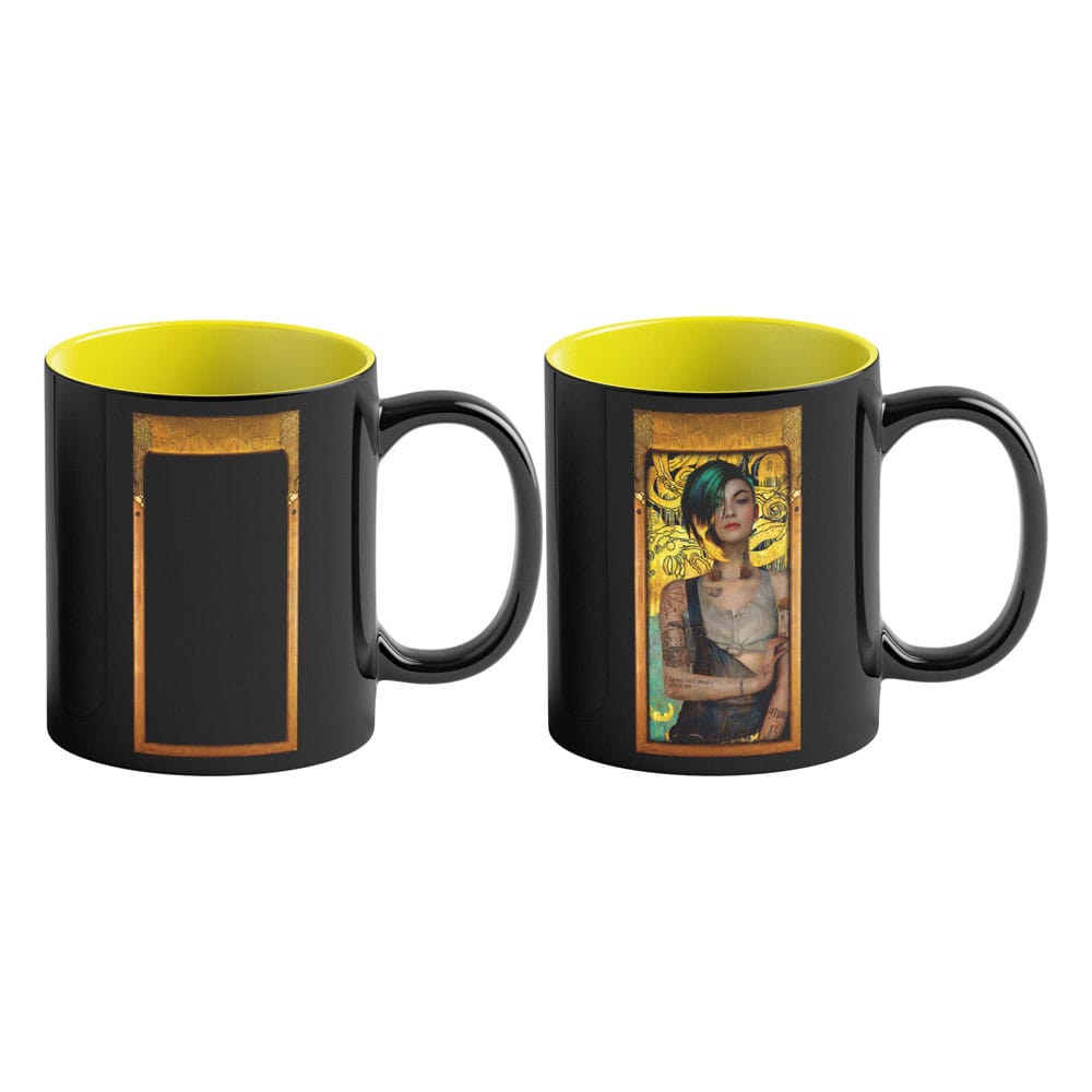Cyberpunk 2077 Game Art Chronicles Heat Change Mug Judy inspired by Gustav Klimt 450 ml - MangaShop.ro