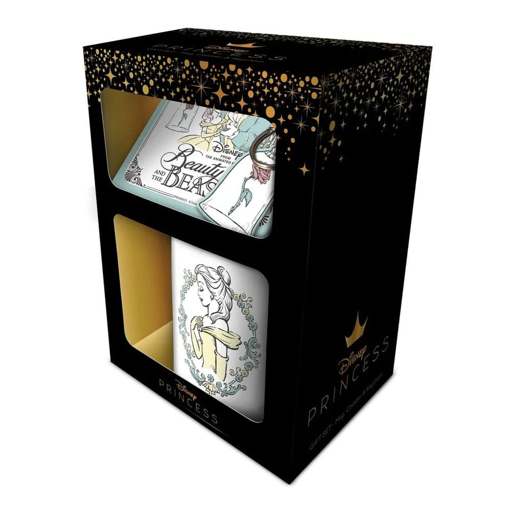 Disney Mug, Coaster and Keychain Set Beauty and the Beast Enchanted - MangaShop.ro