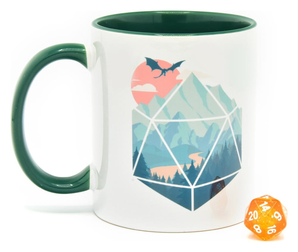 Glassstaff Gift Set Mug & Dice D20 A D20 Scene - MangaShop.ro