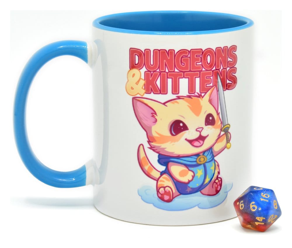Glassstaff Gift Set Mug & Dice D20 Dungeons & Kittens - MangaShop.ro