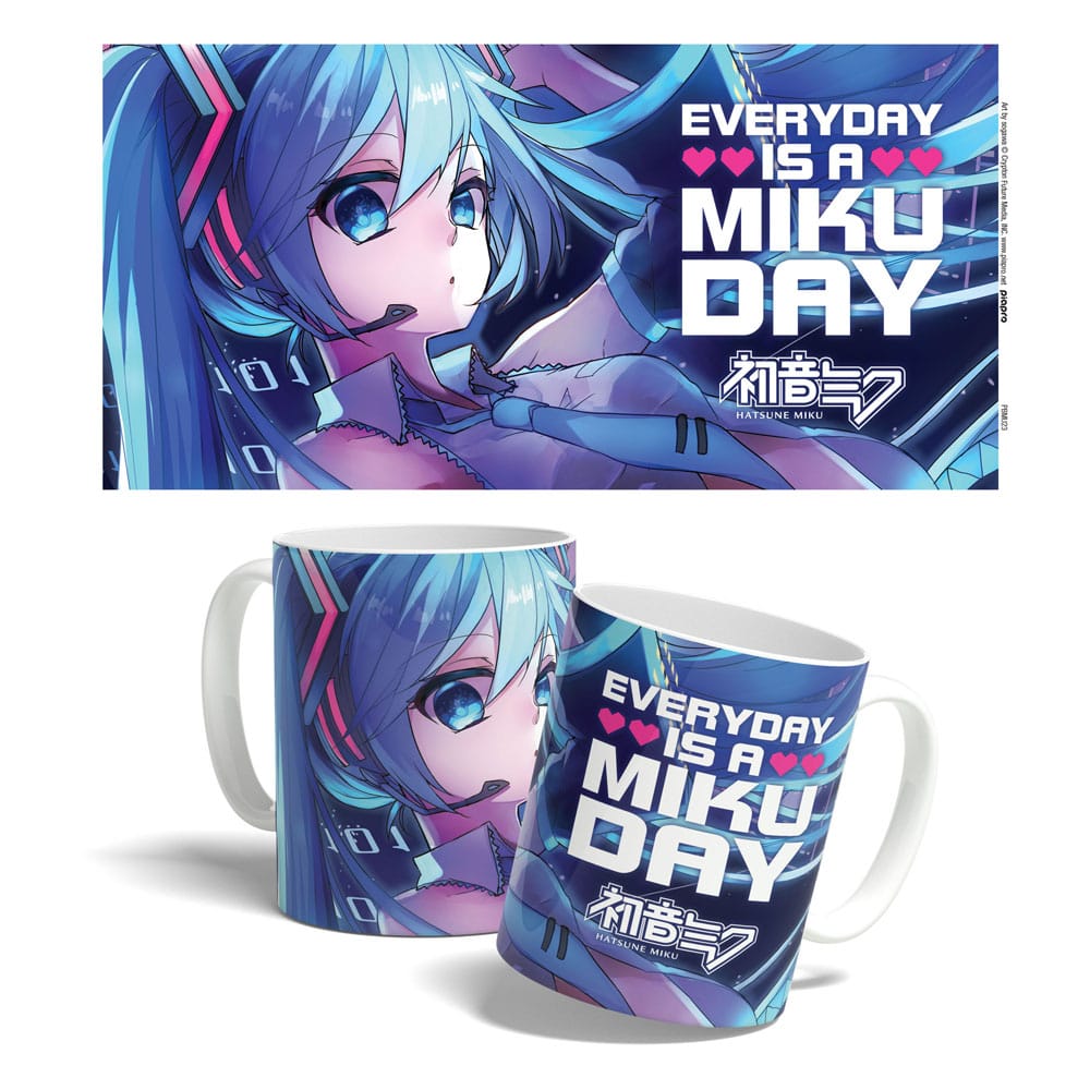 Hatsune Miku Mug Everyday is a Miku Day 325 ml - MangaShop.ro