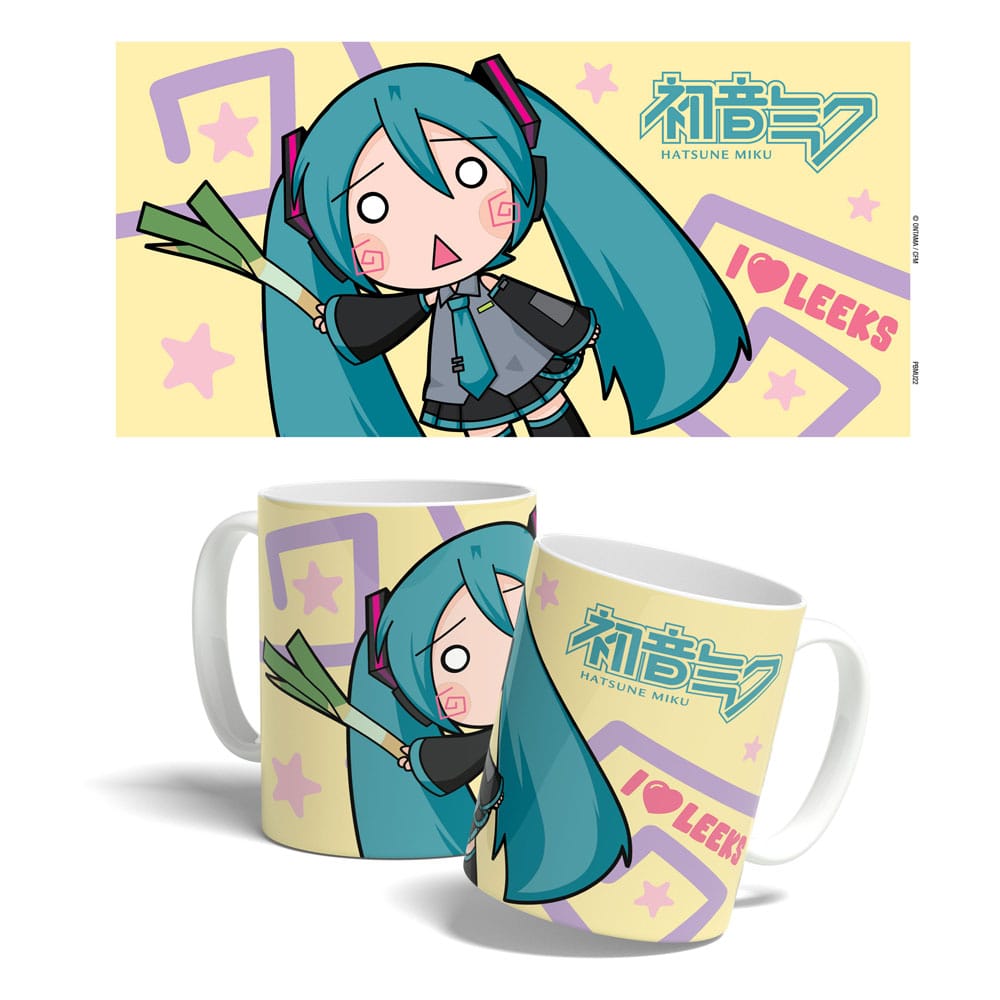 Hatsune Miku Mug Miku Chibi Leek Girl 325 ml - MangaShop.ro