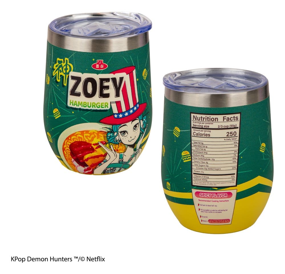 KPop Demon Hunters Travel Mug Zoey Hamburger - MangaShop.ro