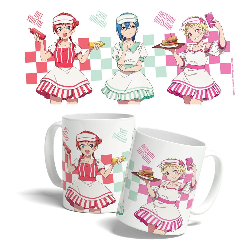 Love Live! Superstar!! Mug American Diner Mei, Shiki, Natsumi 325 ml - MangaShop.ro