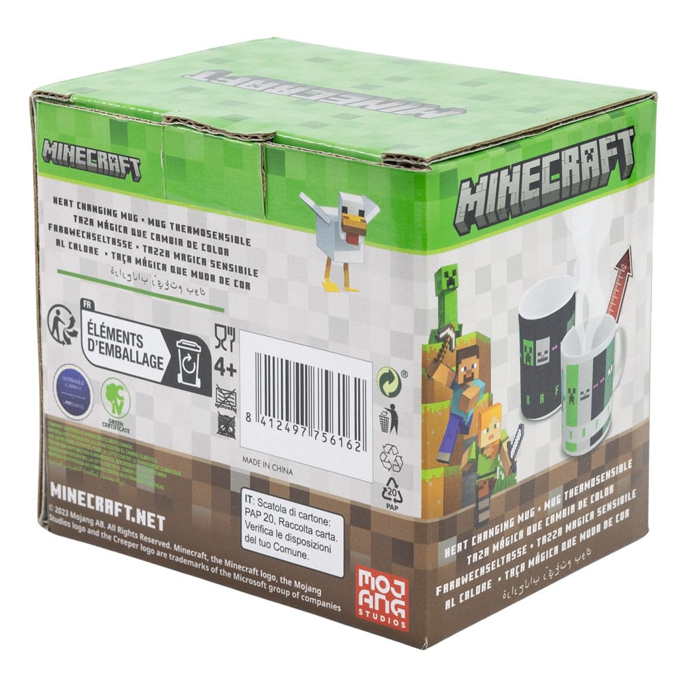 Minecraft Heat Change Mug Squared Pattern 325 ml - MangaShop.ro