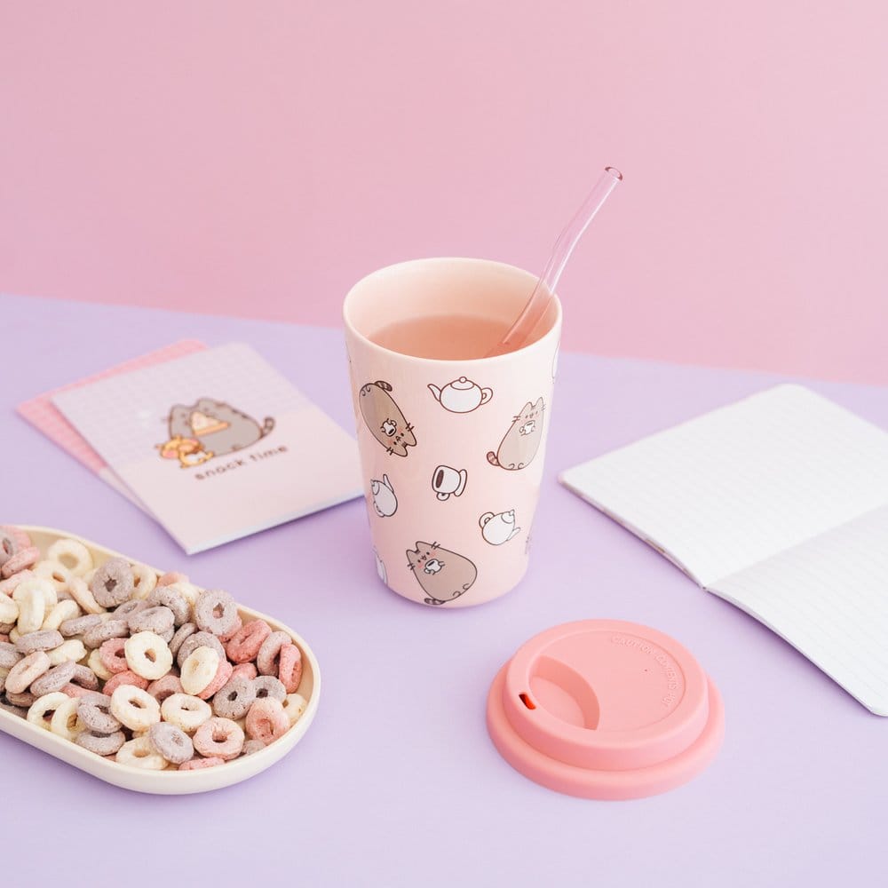 Pusheen Ceramic Mug with Lid 400 ml - MangaShop.ro