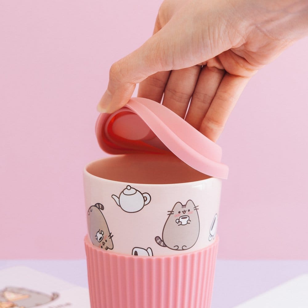 Pusheen Ceramic Mug with Lid 400 ml - MangaShop.ro