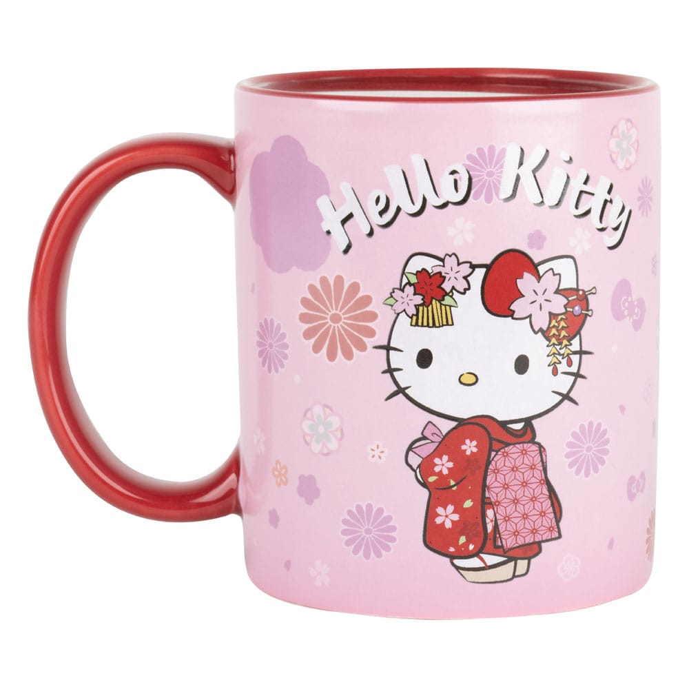 Sanrio Heat Change Mug Hello Kitty Kimono 320 ml - MangaShop.ro