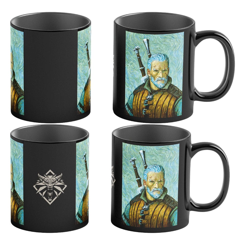 The Witcher III: Wild Hunt Game Art Chronicles Heat Change Mug Geralt inspired by Vincent van Gogh 450 ml - MangaShop.ro