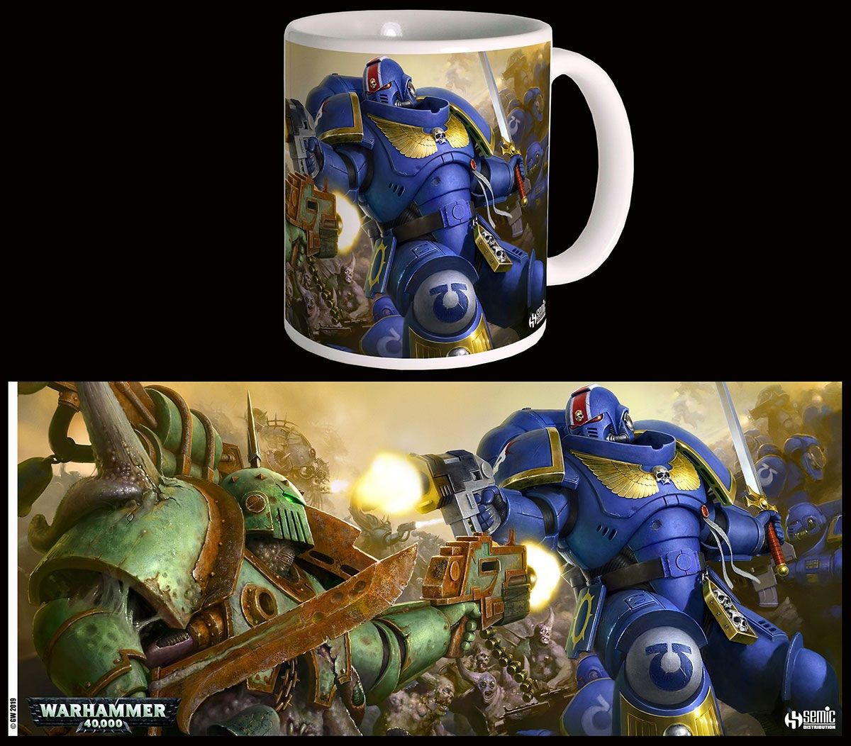 Warhammer 40K Mug Ultramarines VS Nurgle - MangaShop.ro