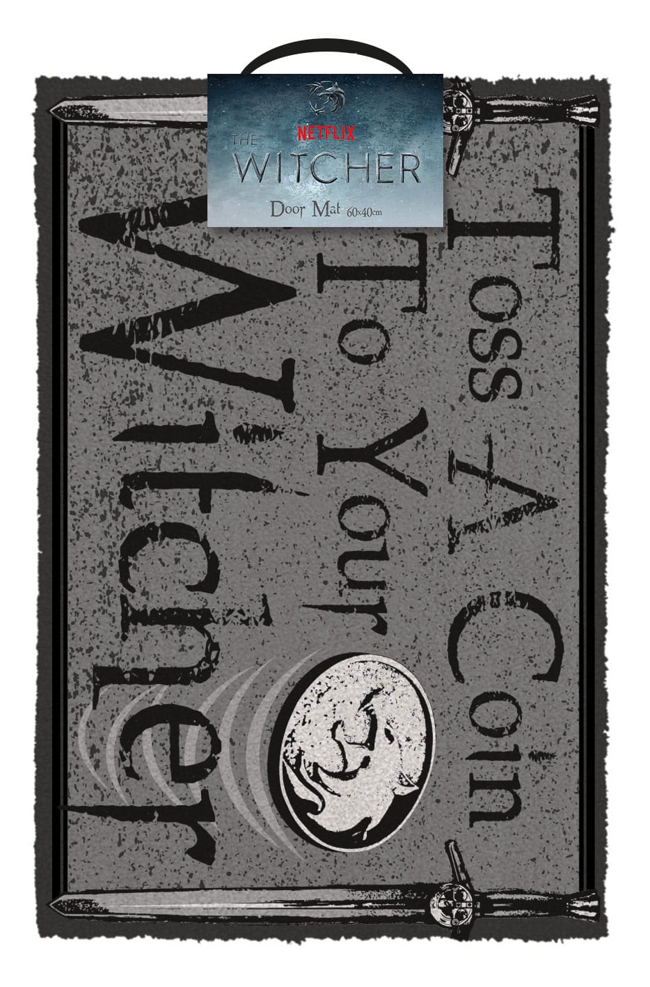 The Witcher Doormat Toss a Coin 40 x 60 cm - MangaShop.ro